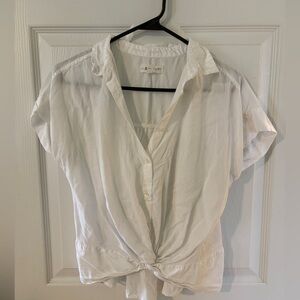 Lou & Grey White Button-Down Women's Shirt